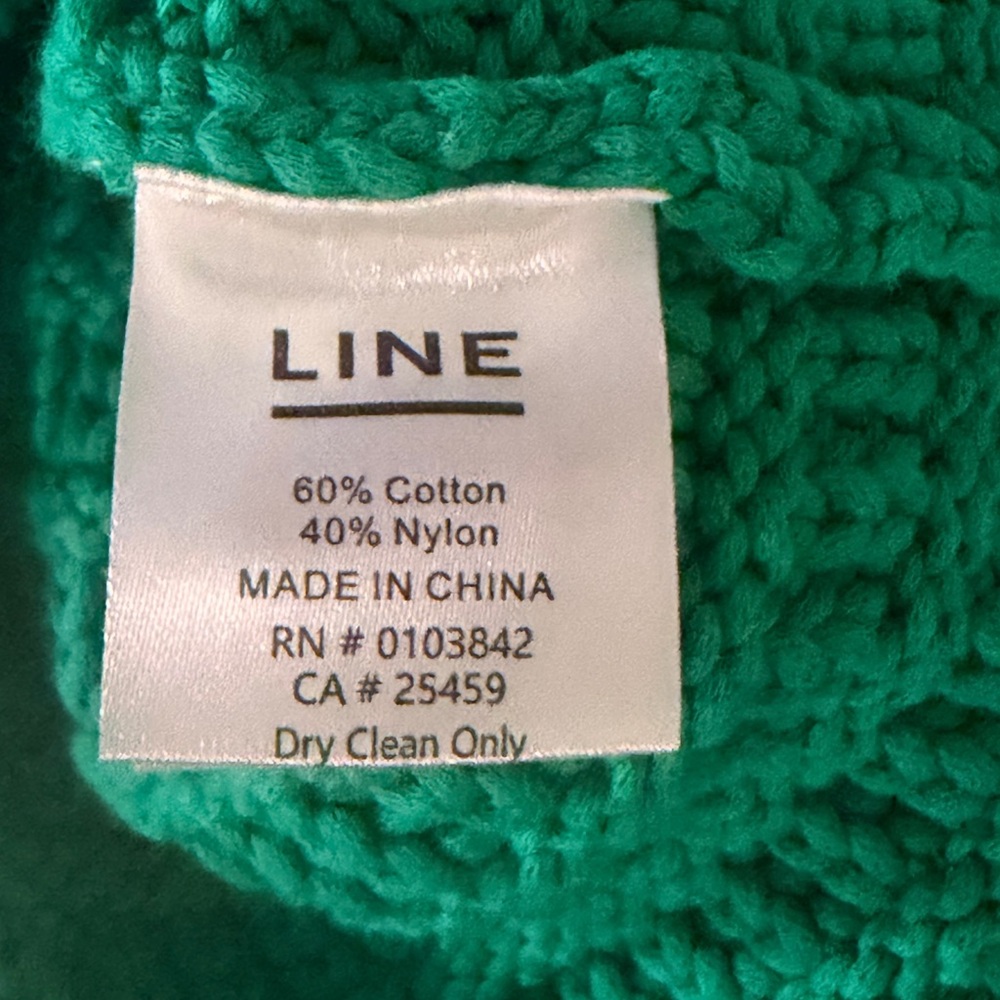 NWT Line Luna Cardigan in Kelly Green Green MSRP $225 Size Small - Picture 7 of 7